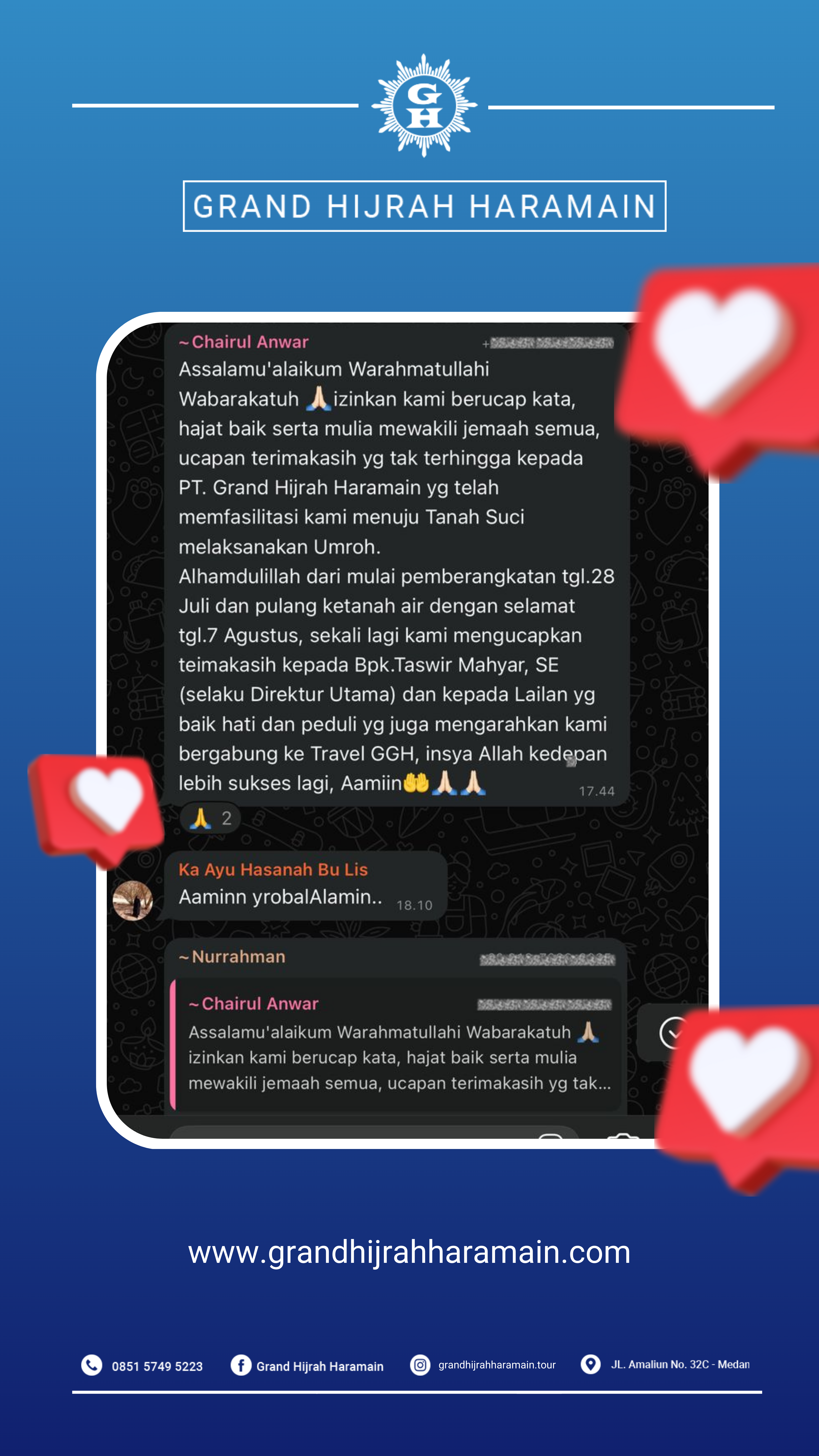 TESTIMONI KEBERANGKATAN